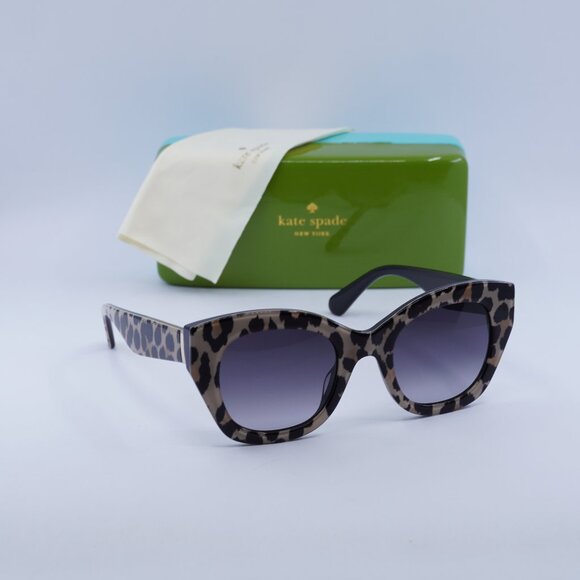 🕶️ New Kate Spade JALENA/S 07RM 9O Sunglasses - Panter Frame, Grey Lenses